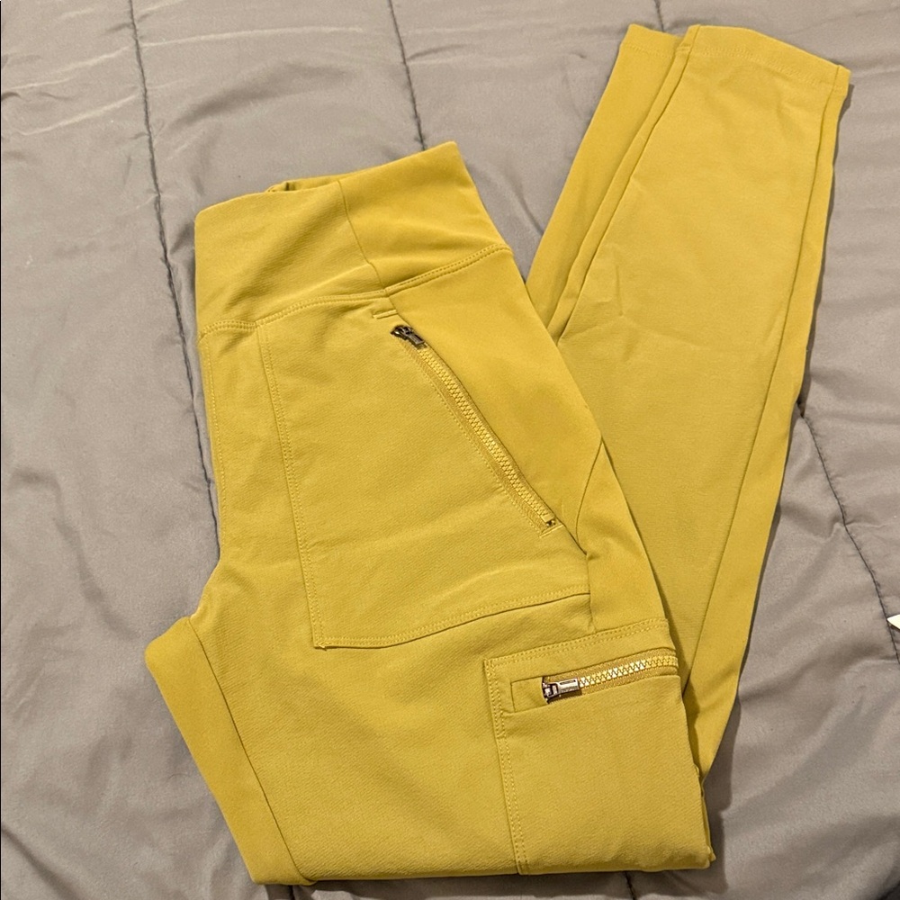 Athleta Yellow Ankle Cropped Pants